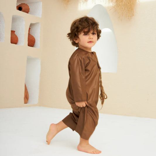 My Little Emirati - Brown Kandora