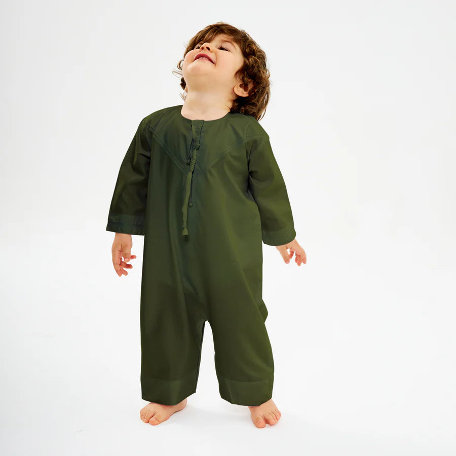 My Little Emirati - Khaki Green Kandora