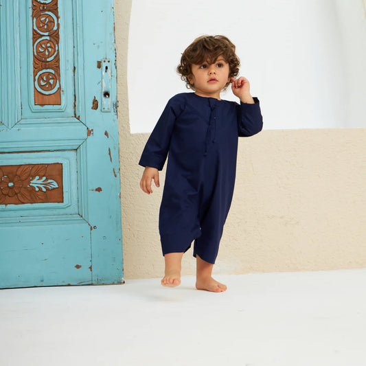 My Little Emirati - Navy Blue Kandora